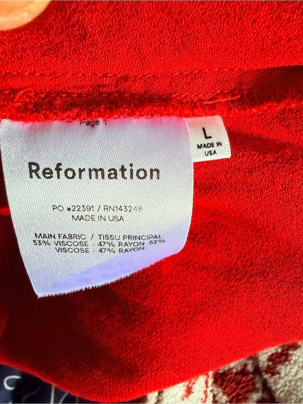 Reformation Bright Red Slip Dress with Slit size L - Picture 10 of 11